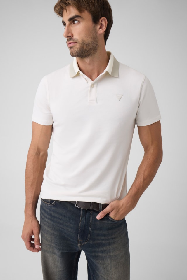 Polo de malha elástica