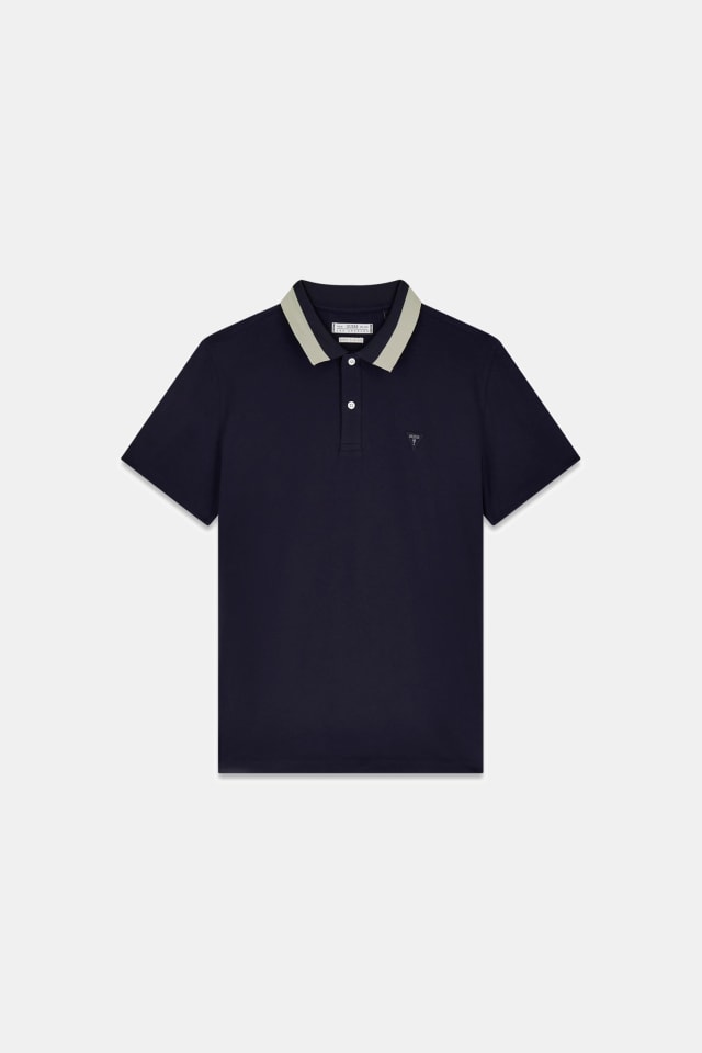 Polo de malha elástica