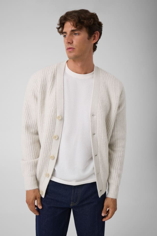 Wool blend cardigan