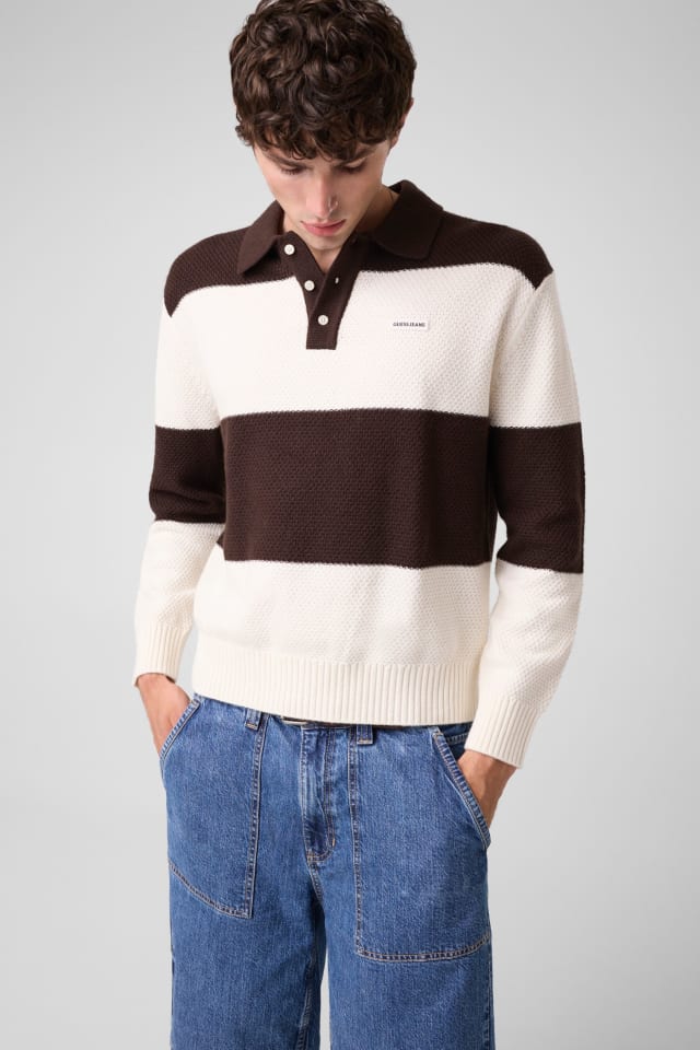 Polo de punto a rayas