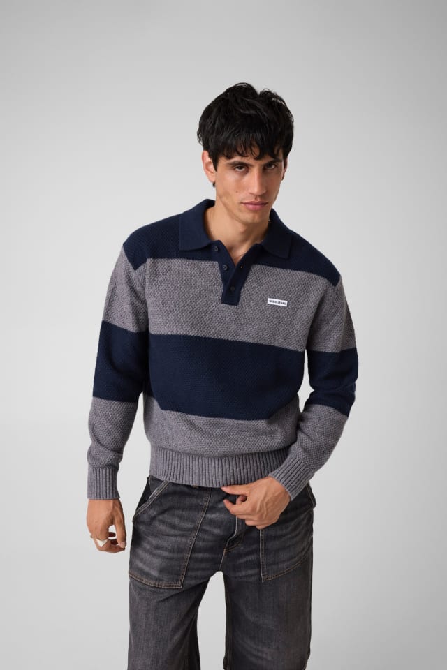 Polo de punto a rayas