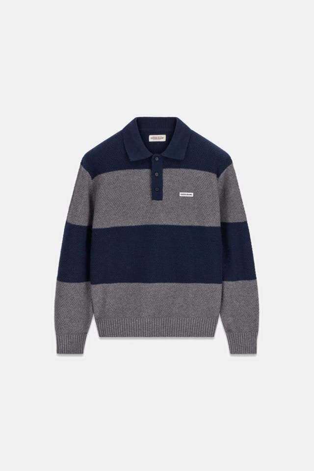 Polo de punto a rayas