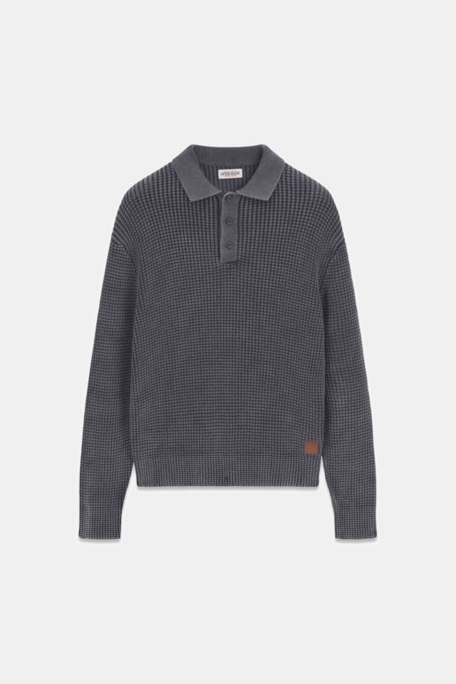 Polo de punto gofrado