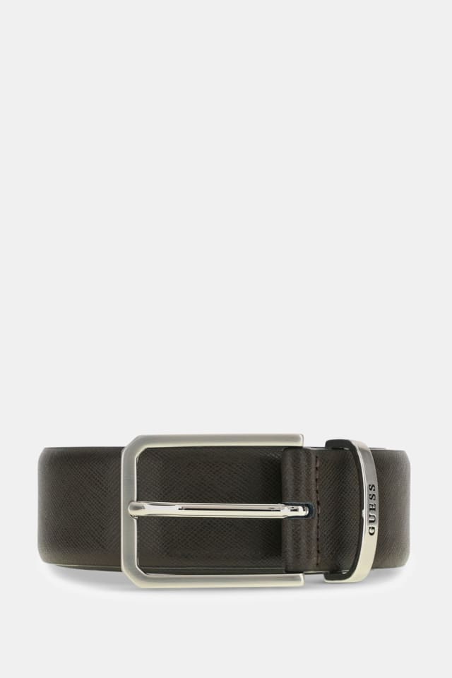 Formal saffiano leather belt