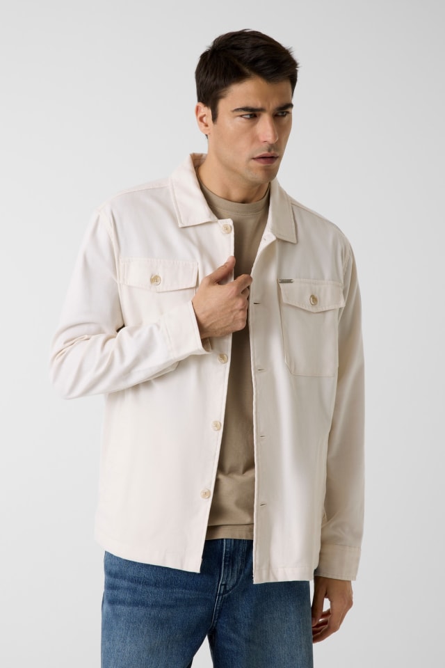 Overshirt van katoenmix