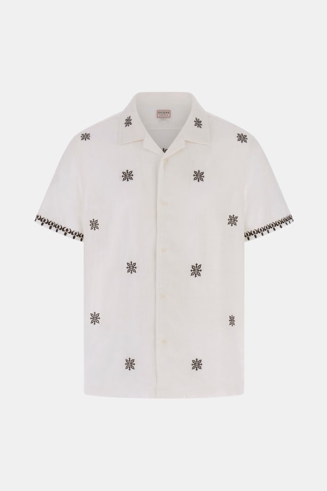 Camisa de mezcla de lino