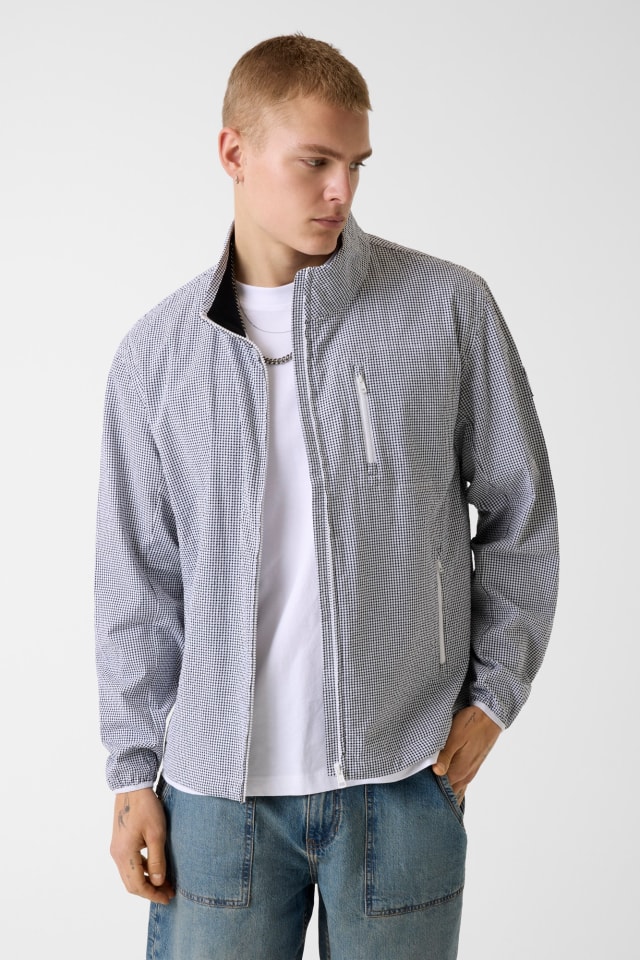 Gestreepte windbreaker