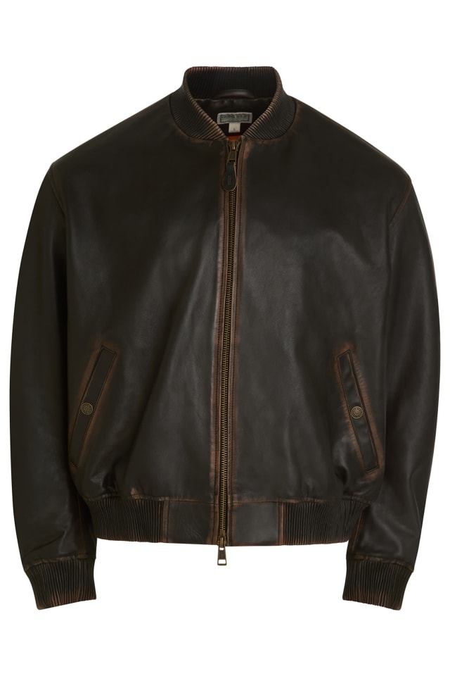 Echte Leder-Bomberjacke