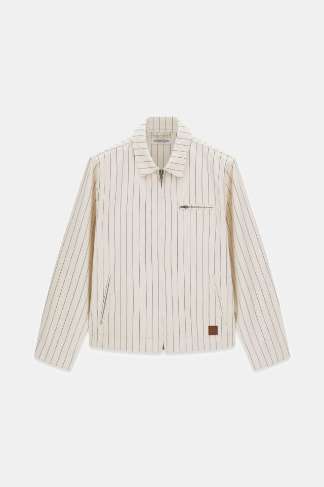 Chaqueta de mezclilla a rayas