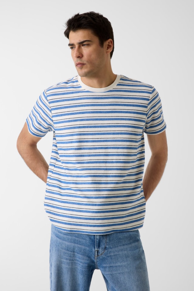Camiseta de punto a rayas