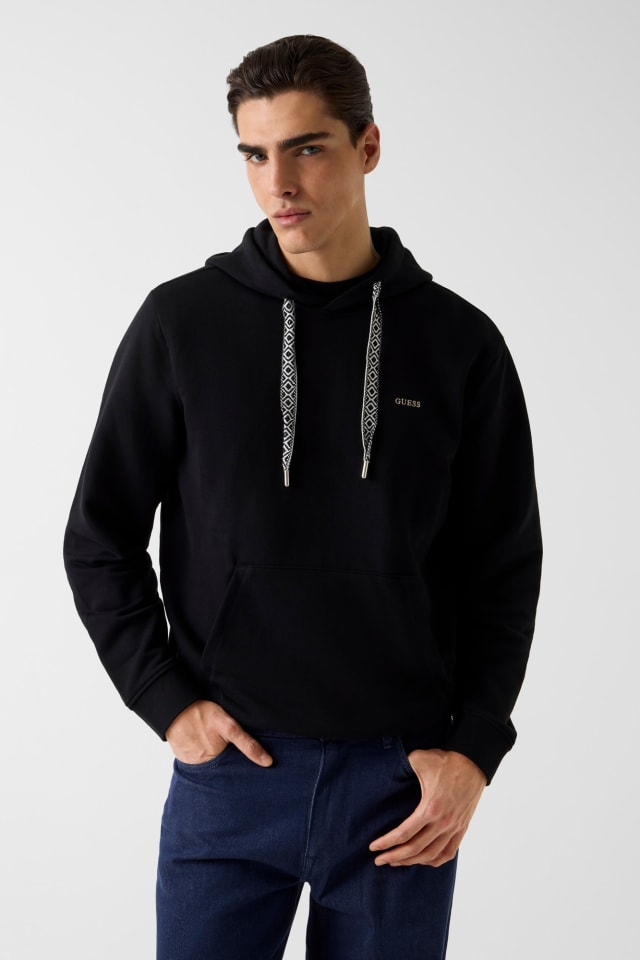 Moletom com capuz e logo