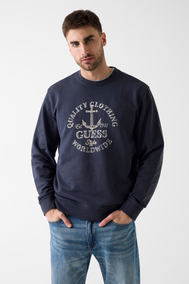 Bestickter Logo-Pullover