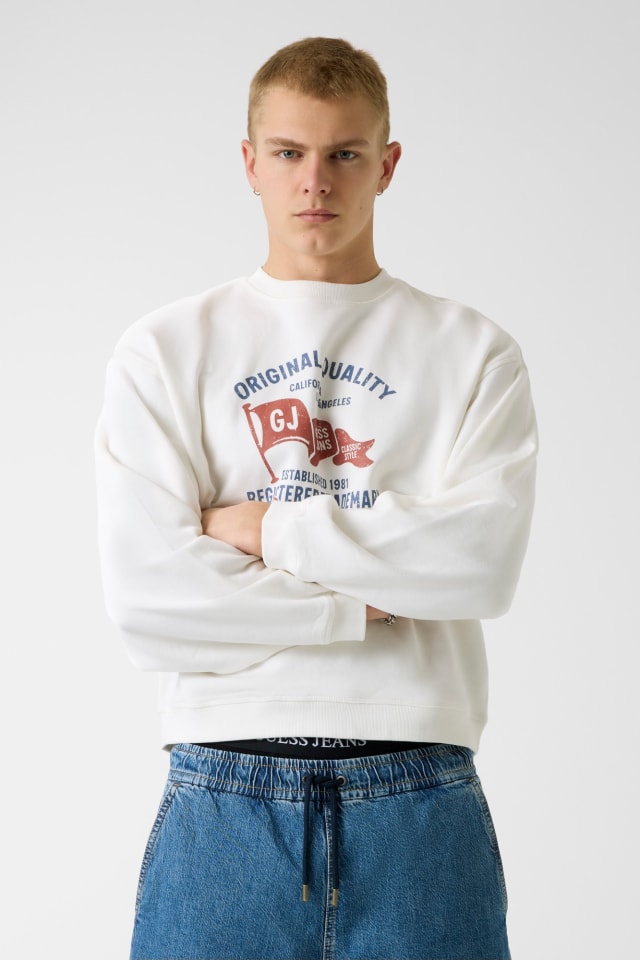 Geprinte boxy sweatshirt