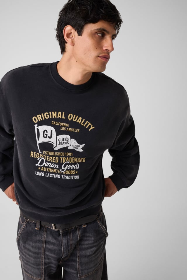 Geprinte boxy sweatshirt