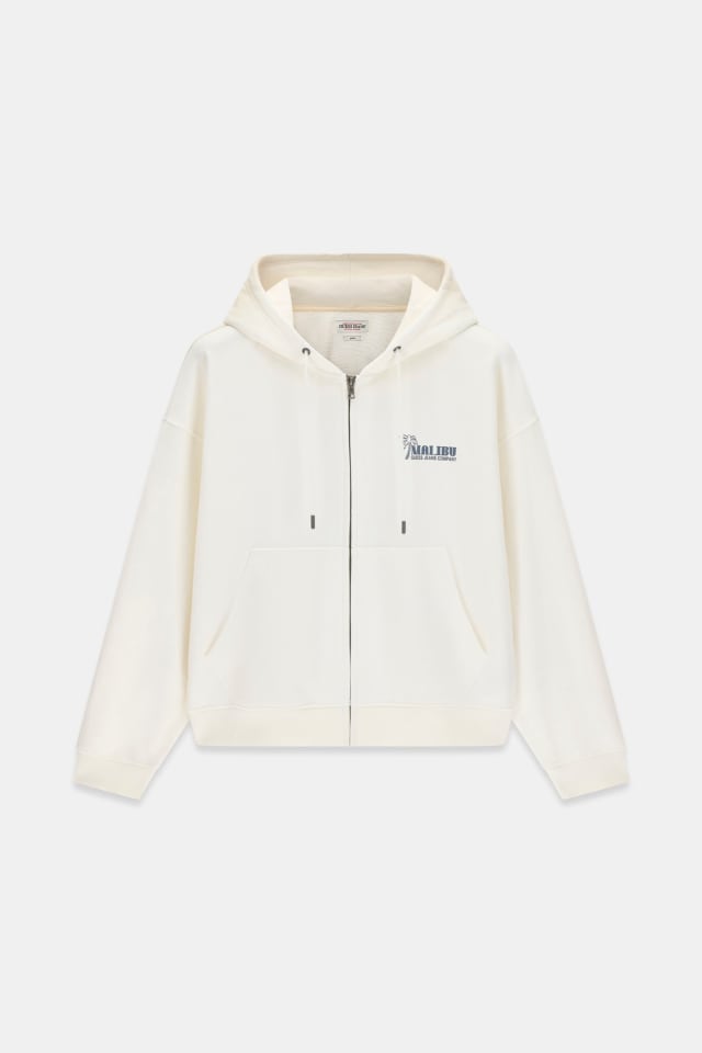 Sudadera boxy con cremallera completa