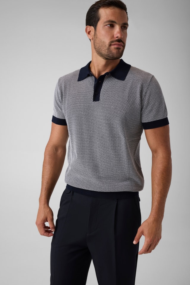 Polo de punto a rayas
