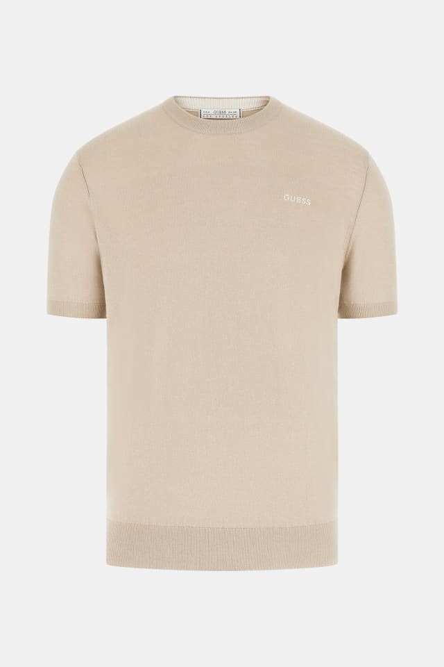 Camiseta con logo tejido
