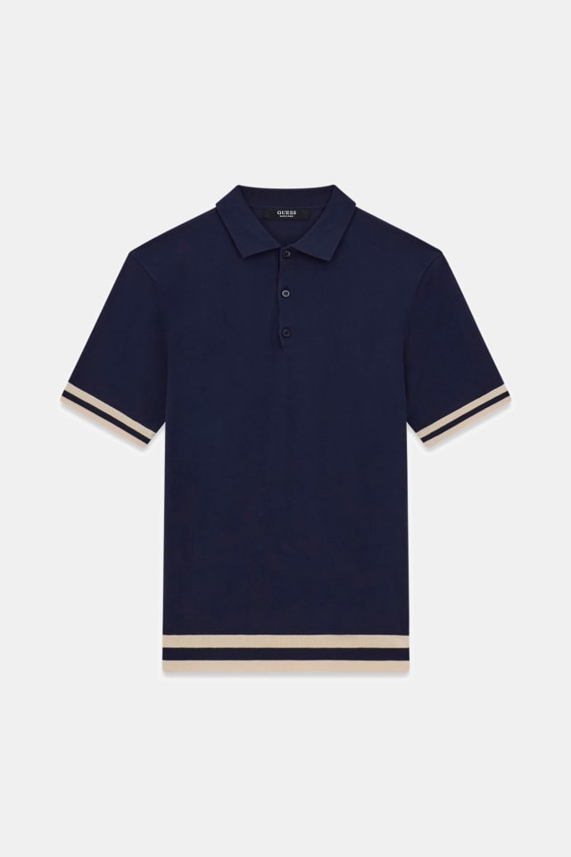 Suéter polo a rayas