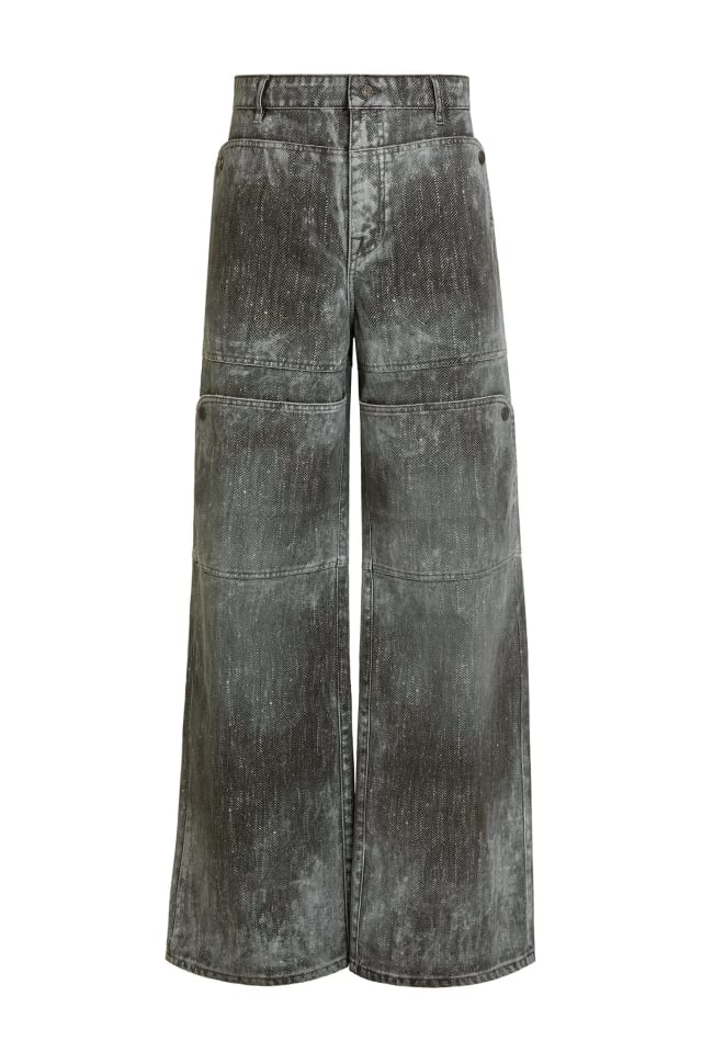 Jeans utility de tiro medio