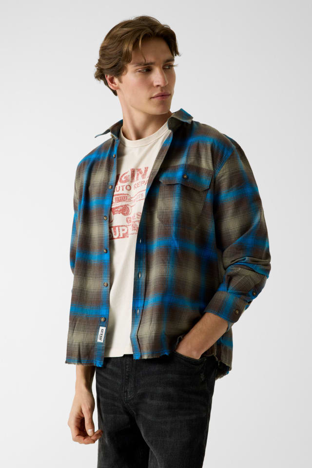Camisa cropped xadrez
