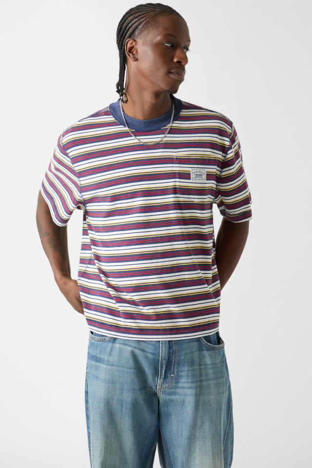 Camiseta corta de rayas