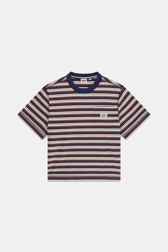Camiseta corta de rayas
