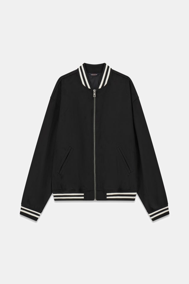 Cazadora bomber de ante sintético
