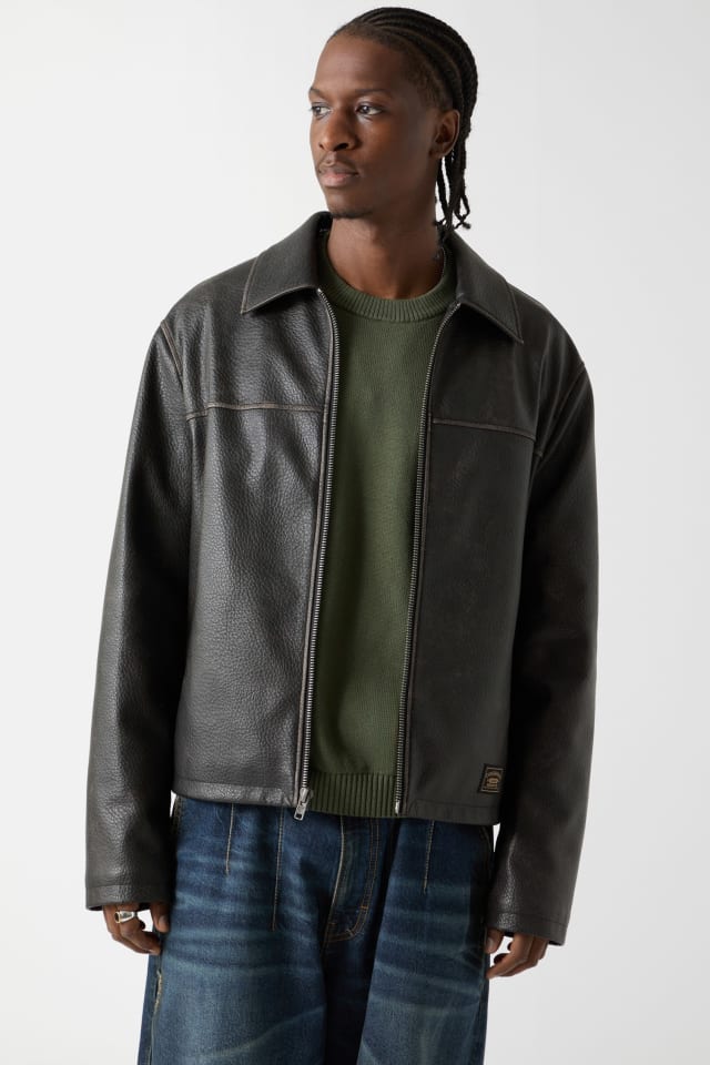 Chaqueta de cuero sintético