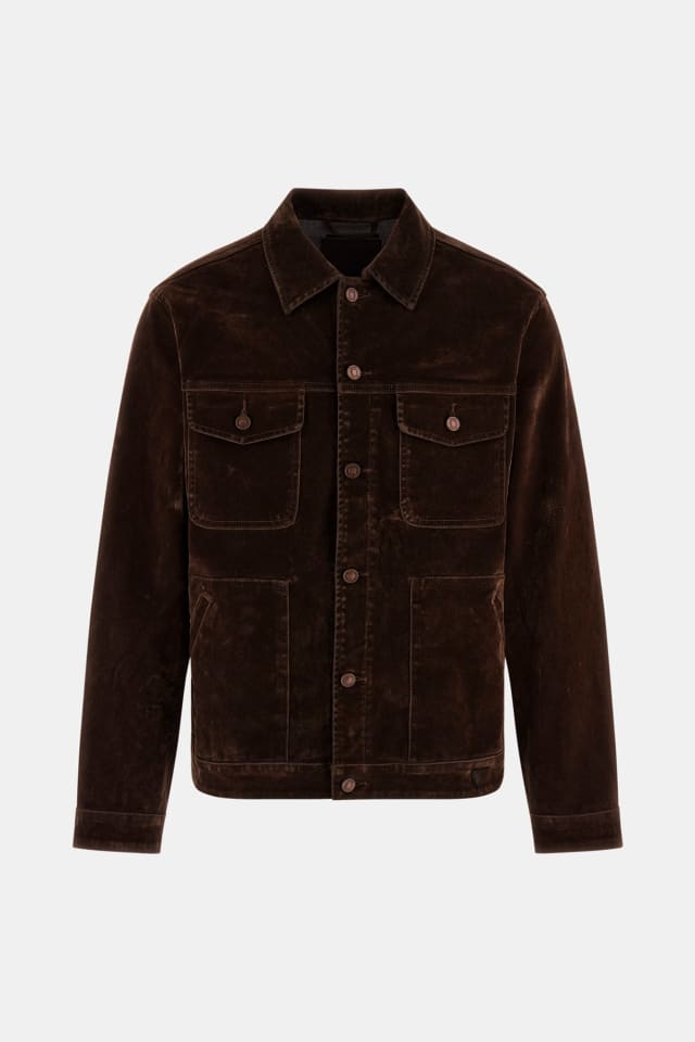 Chaqueta vaquera de efecto terciopelo