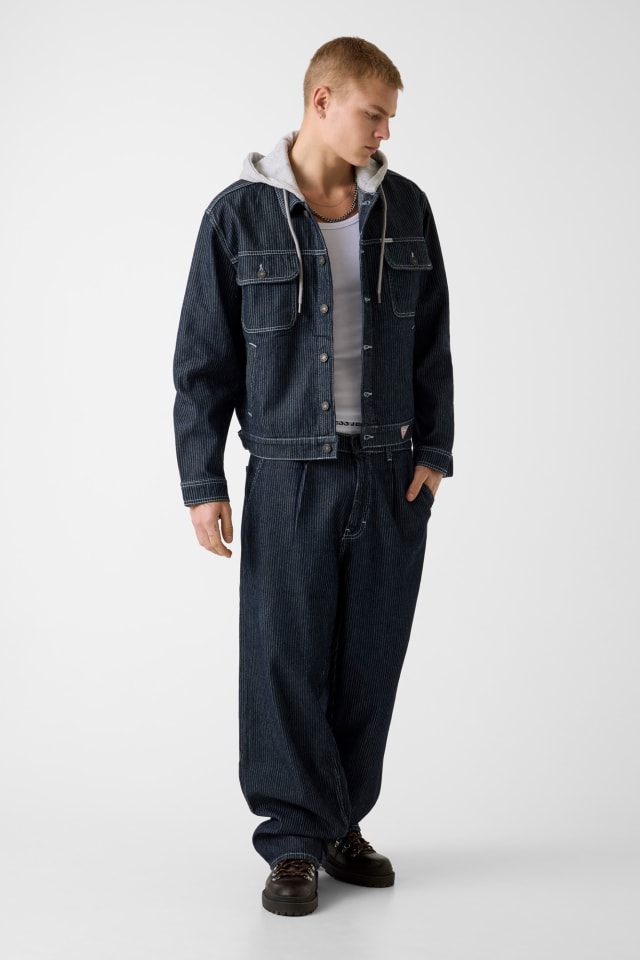 Hooded denim jacket