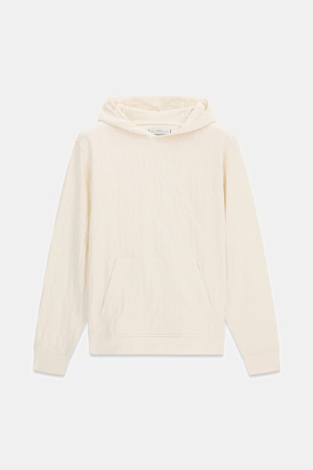 Sudadera capucha logo jacquard
