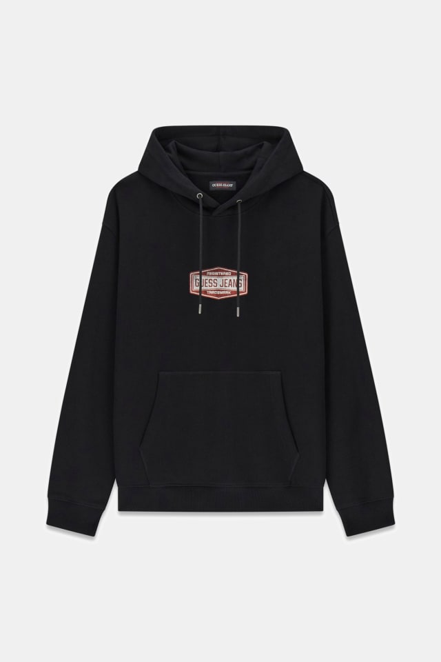 Moletom com capuz e estampa de logo