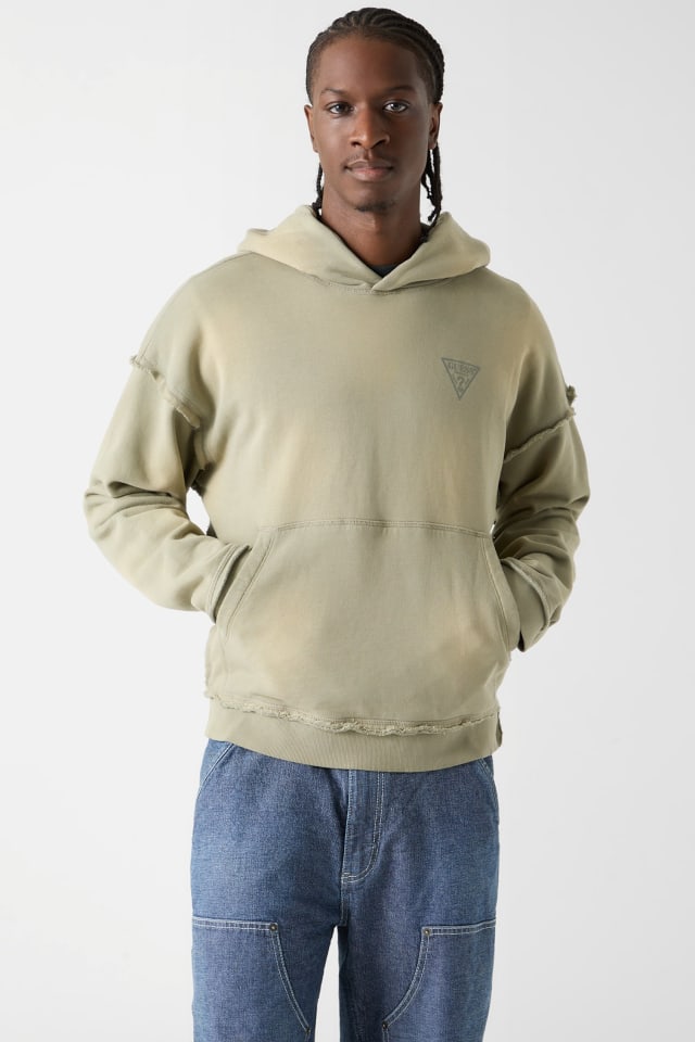 Sudadera con capucha de estampado desgastado