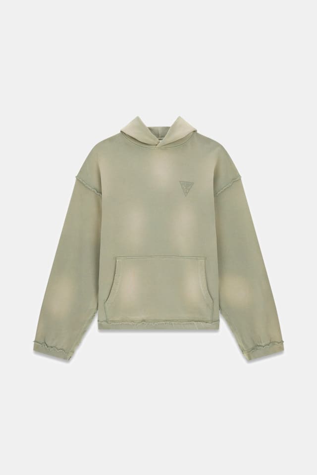 Sudadera con capucha de estampado desgastado