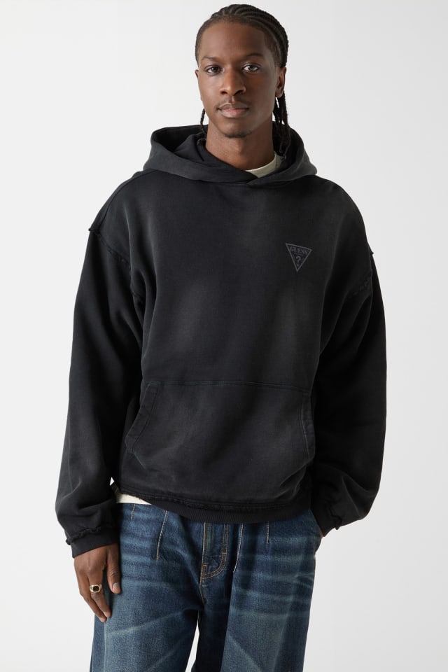Sudadera con capucha de estampado desgastado