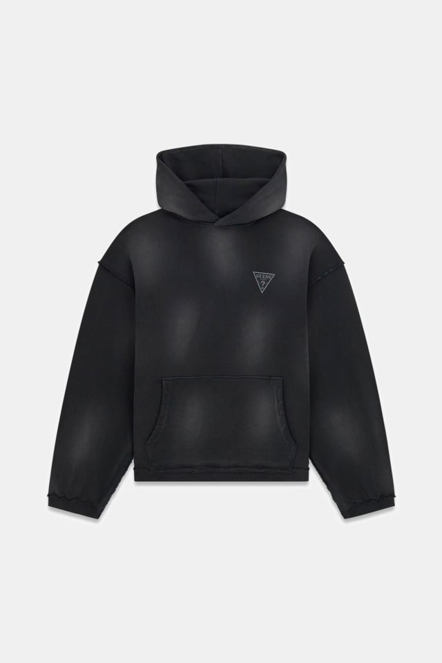 Sudadera con capucha de estampado desgastado