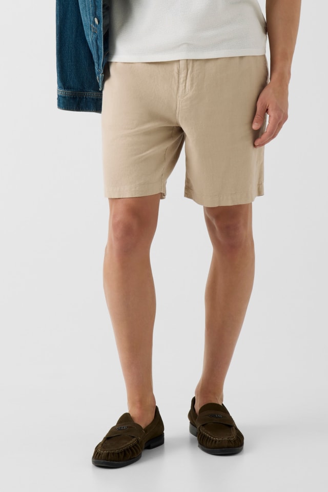 Pantalones cortos de mezcla de lino