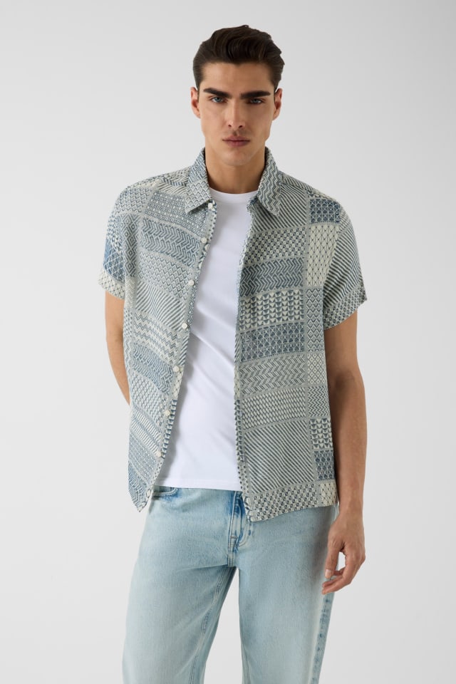 Camicia jacquard