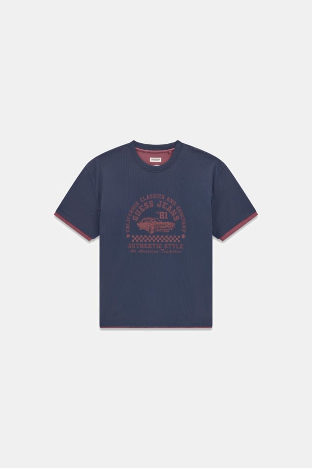 Camiseta de malla estampada