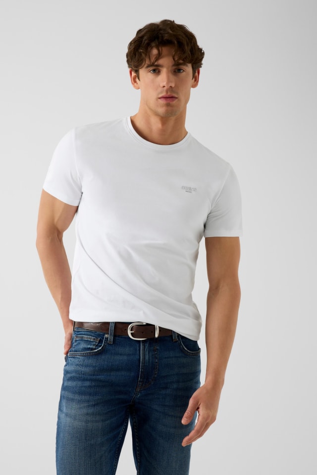 T-shirt de mistura de algodão