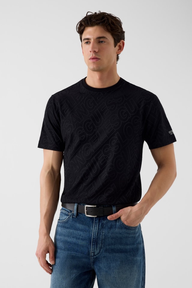 T-shirt em mistura de algodão