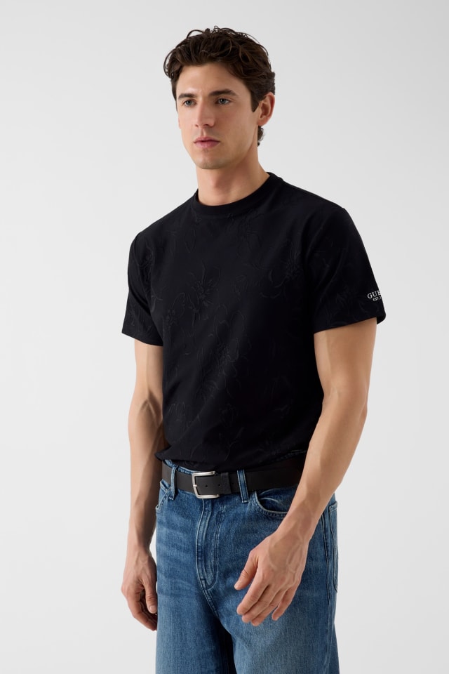 T-shirt em mistura de algodão