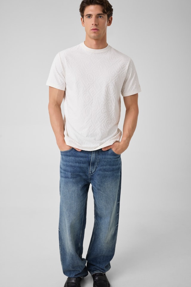 T-shirt em mistura de algodão