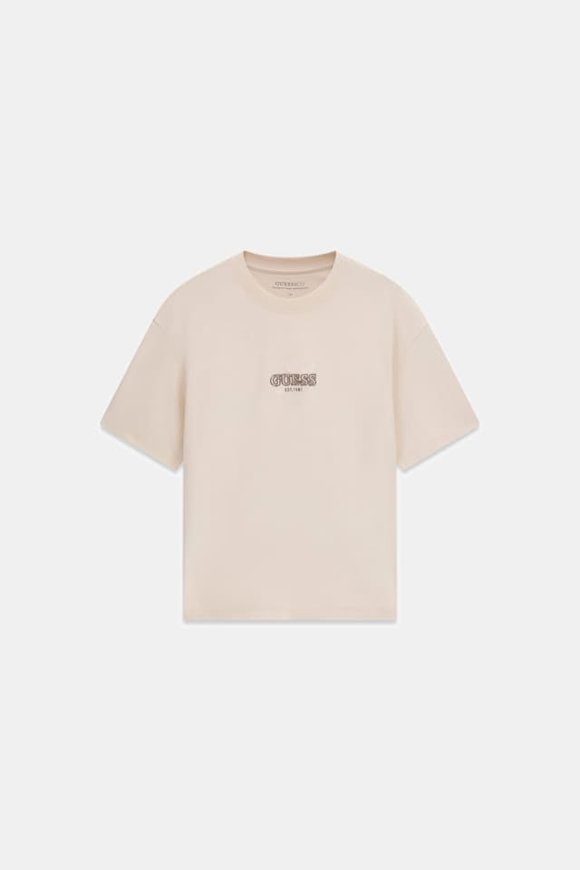 Camiseta con logo bordado