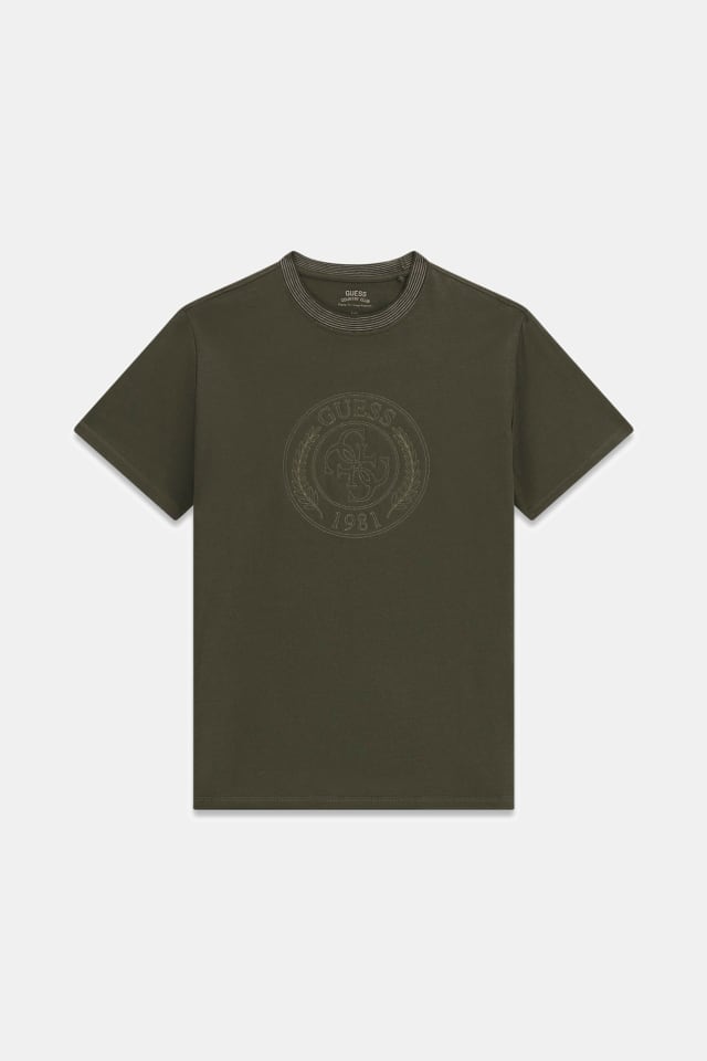 T-shirt com logo bordado