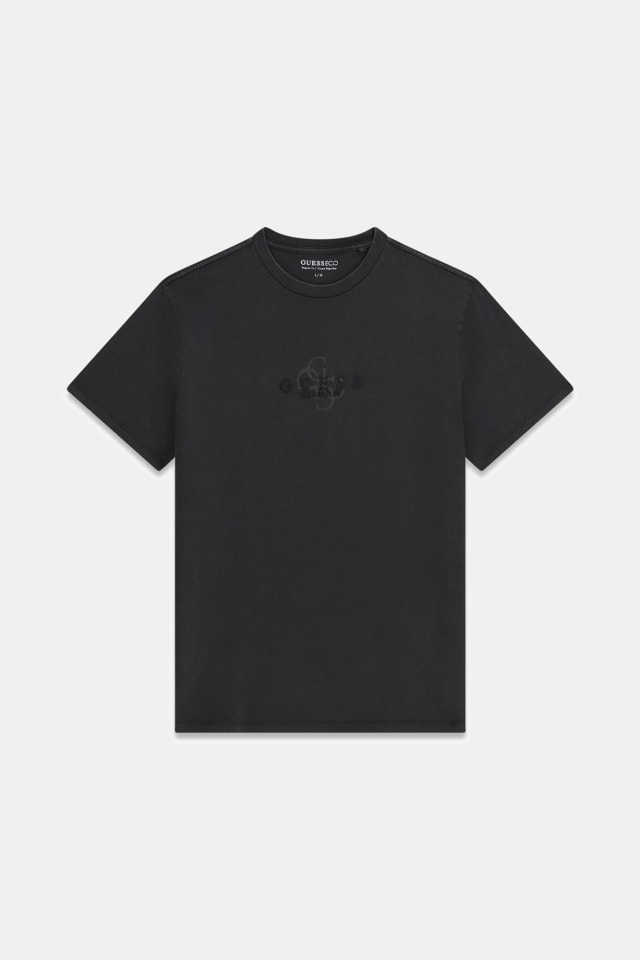 Camiseta com logo bordado