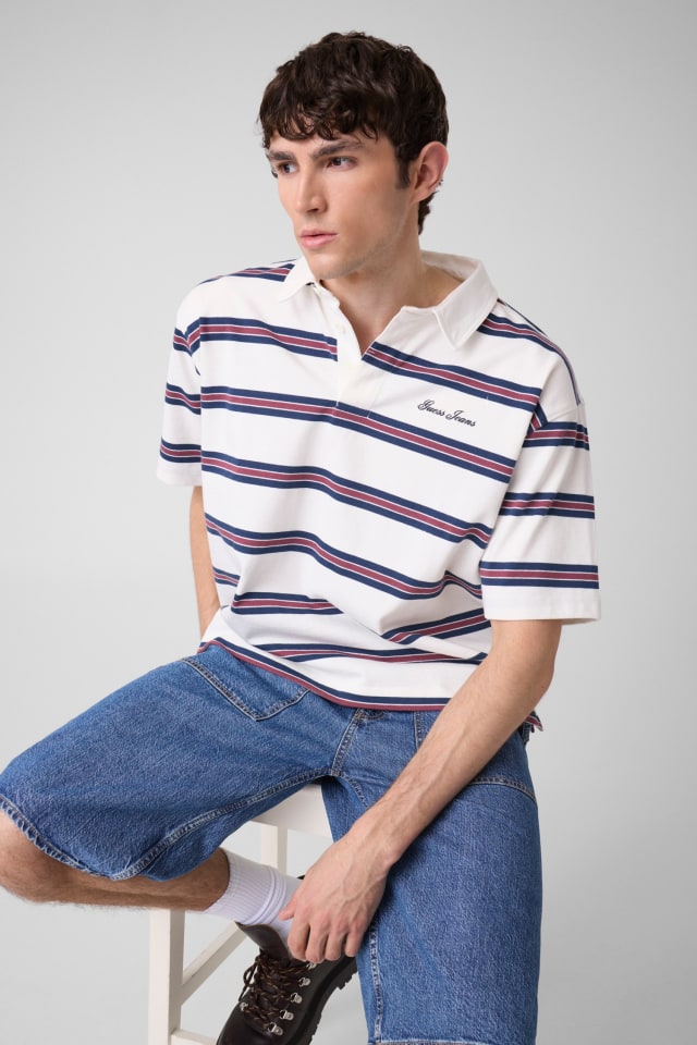 Polo de punto a rayas