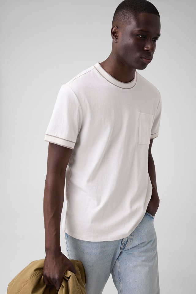 T-shirt de mistura de algodão