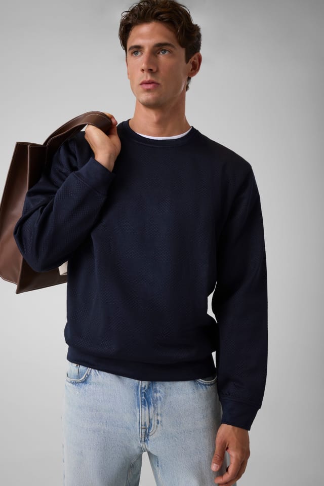 Sweatshirt em mistura de algodão