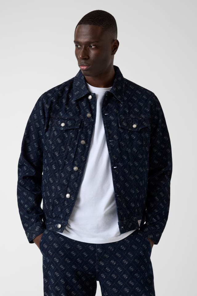 GUESS® Jakarlı kot ceket Erkek